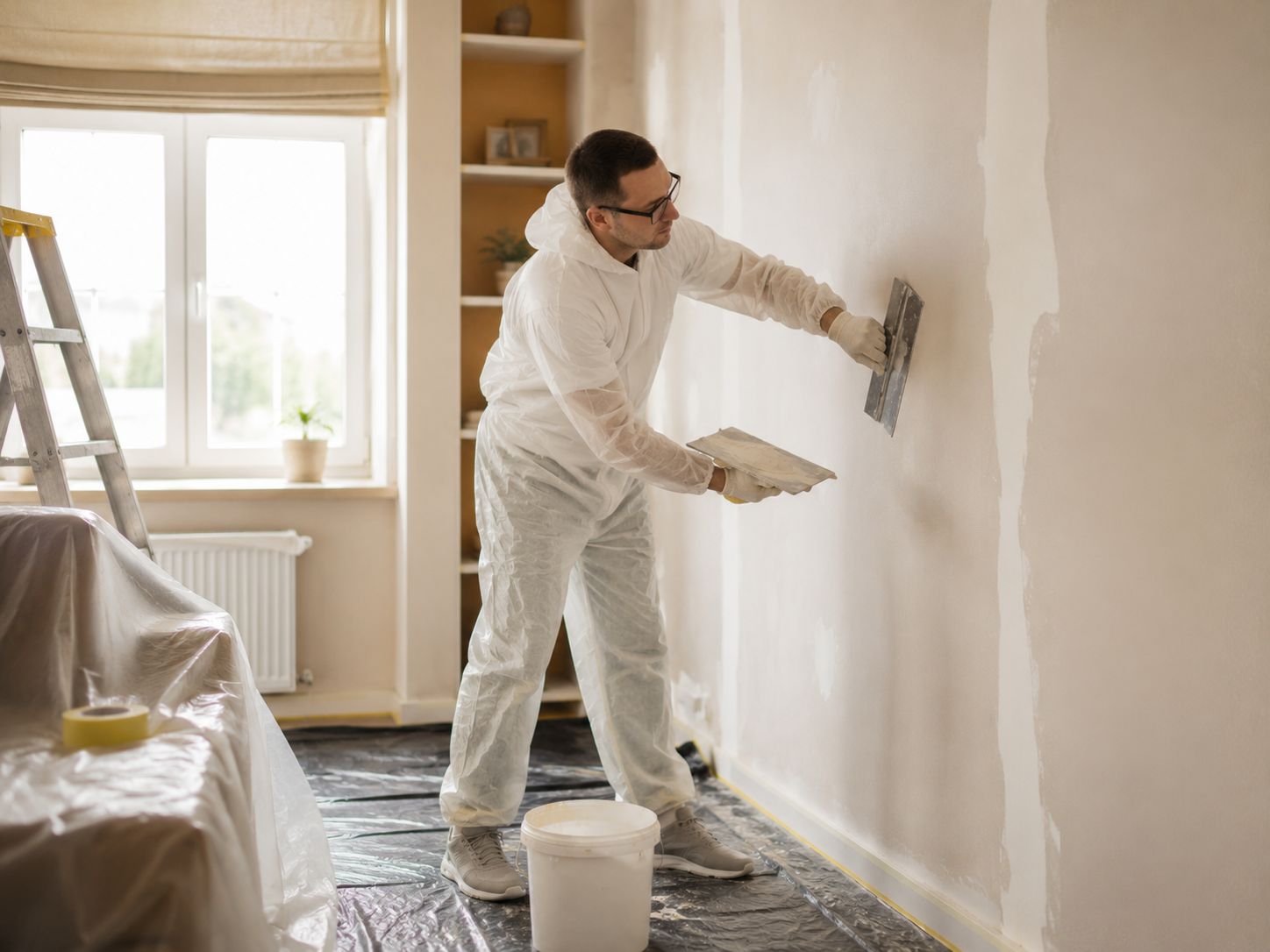 Interior de vivienda renovada con pintura profesional